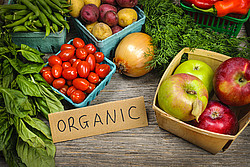 Biologische Landwirtschaft ist eine Form von Agrarökologie (Foto: SalFalko, Organic market fruits and vegetables, CC BY-NC 2.0, bit.ly/1_CC_BY-NC_2-0, bit.ly/SalFal)