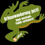 Mit der Aktion "Krötenwanderung" sollen Banken dazu gebracht werden, Lebensmittelspekulationen zu beenden. (attac) Krötenwanderung attac