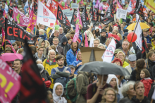 Trotz Regen auf der Straße (Foto: CETA und TTIP stoppen: Berlin, bit.ly/2d19U02) TTIP